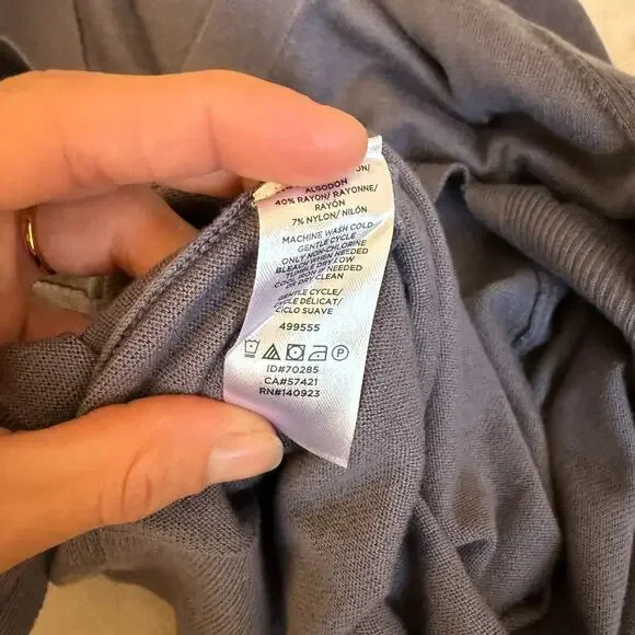 LOFT Dark Academia Cardigan Womens M Purple Hipster Heritage Classic Prep Preppy - Picture 6 of 9